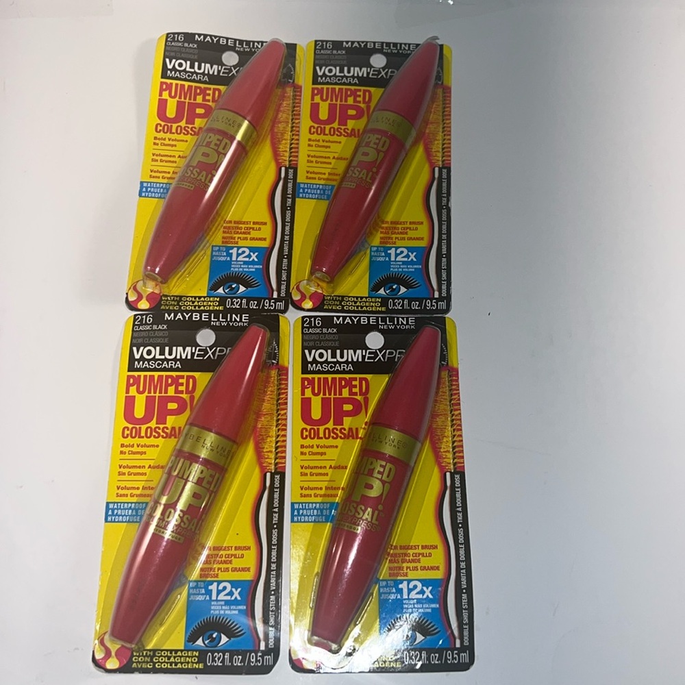 Four Maybelline Pumped Up Colossal 216